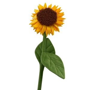 CJ Hendry Flower Market Plush Sunflower Yellow Cle de Peau Beaute Art Decor 18"